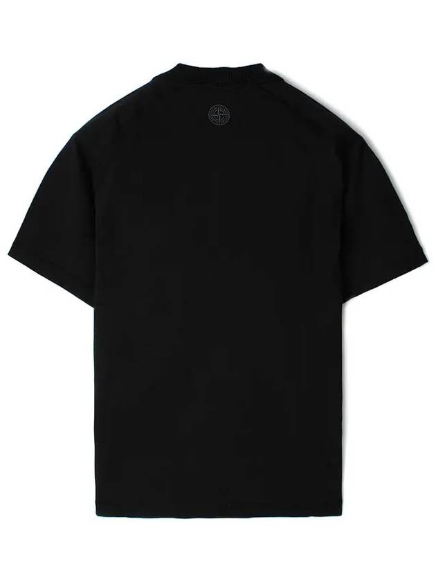 Logo Cotton Short Sleeve T-Shirt Black - STONE ISLAND - BALAAN 3