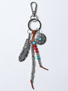 Navajo Feather Beads Keyring Brown - KND - BALAAN 3