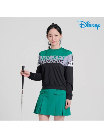 color combination character lettering long-sleeved round T-shirt DO1LTR018 - DISNEY GOLF - BALAAN 1