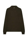 Men's Mock Neck Wool Knit Top Khaki - TEN C - BALAAN 2