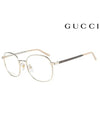 Eyewear Square Metal Glasses Gold - GUCCI - BALAAN.