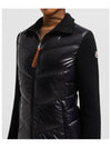 Logo patch knit down mix zip up black women s jacket 9B00041 M1241 999 TFS - MONCLER - BALAAN 5