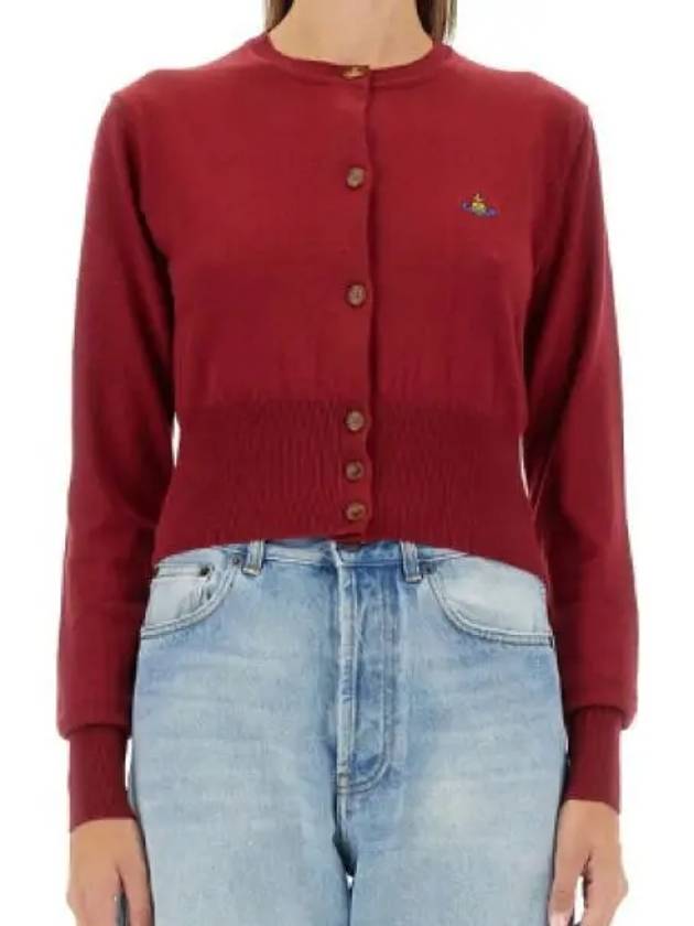 Bea Crop Cardigan Wine - VIVIENNE WESTWOOD - BALAAN 2