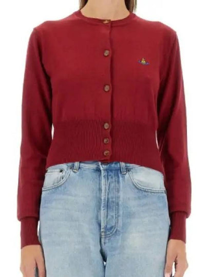 Bea Crop Cardigan Wine - VIVIENNE WESTWOOD - BALAAN 2