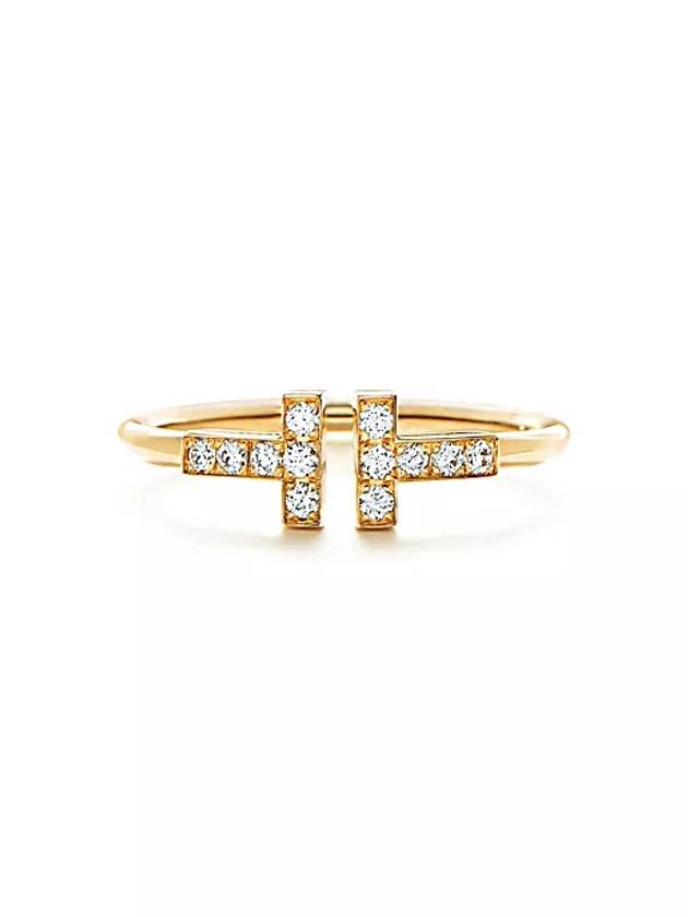 Tiffany T diamond wire ring yellow gold 33263635 - TIFFANY & CO. - BALAAN 2