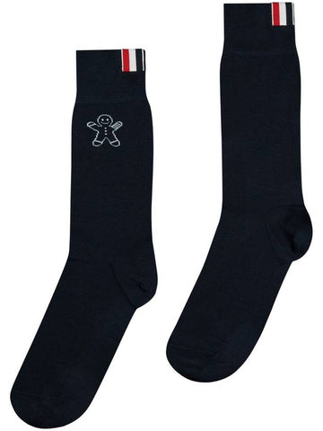 holiday gingerbread-jacquard socks - THOM BROWNE - BALAAN 1