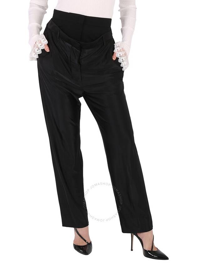 Burberry Ladies Black Lombardy Double-waisted Jersey Pants, Brand Size 6 (US Size 4) - BURBERRY - BALAAN 1