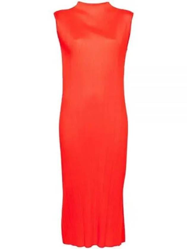 Pleated Tube Long Dress Red - ISSEY MIYAKE - BALAAN 2