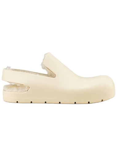 Puddle Shearling Sandals Beige - BOTTEGA VENETA - BALAAN 1