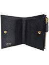 Small Saffiano Half Wallet Black - PRADA - BALAAN 5