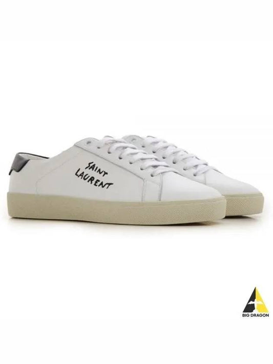 Court Classic Black Tab Low Top Sneakers White - SAINT LAURENT - BALAAN 2