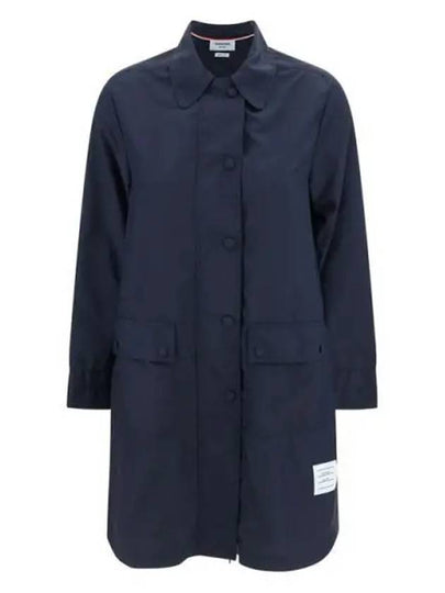 Military Ripstop Round Collar Over Pea Coat Navy - THOM BROWNE - BALAAN 2