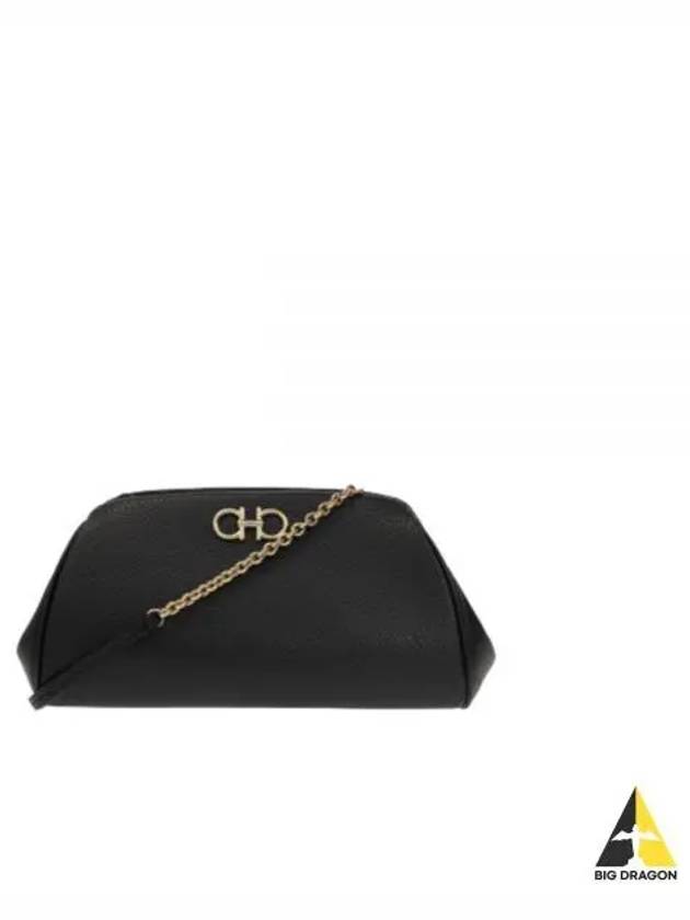 Gancini Leather Shoulder Mini Bag Black - SALVATORE FERRAGAMO - BALAAN 2