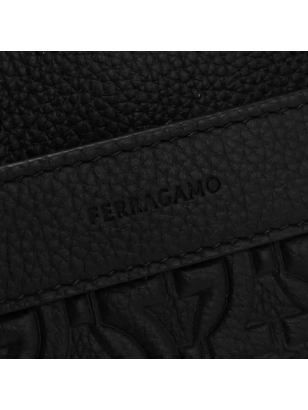 Embossed Logo Cross Bag Black - SALVATORE FERRAGAMO - BALAAN 6