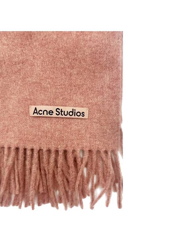 Wool Fringe Scarf Rose Melange - ACNE STUDIOS - BALAAN 5