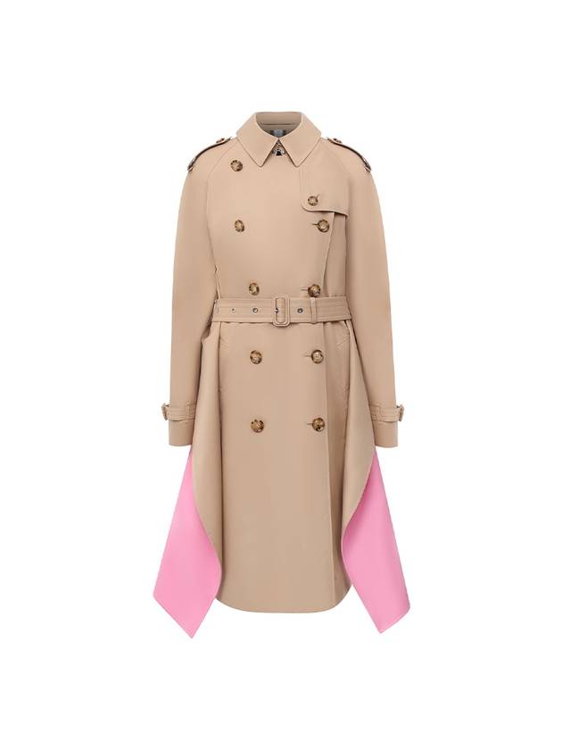 Soft Cotton Twill Cape Trench Coat Beige - BURBERRY - BALAAN 1