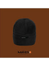 Logo ball cap black earmuff cap orange label suede fleece earmuff cap EC00735 - MAHES - BALAAN 3