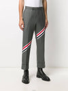 Diagonal Striped Wool Slacks Medium Grey - THOM BROWNE - BALAAN 3