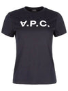 VPC Logo Organic Cotton Short Sleeve T-Shirt Navy - A.P.C. - BALAAN 2