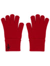 Embroidered Logo Wool Gloves Red - JW ANDERSON - BALAAN 1