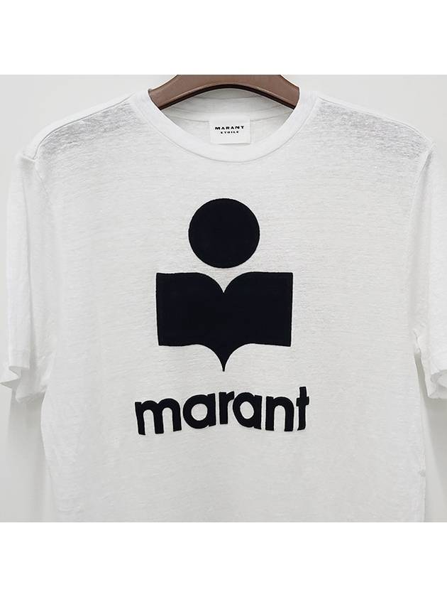 Zewel Logo Short sleeve T shirt White - ISABEL MARANT ETOILE - BALAAN 5