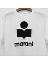 Zewel Logo Short sleeve T shirt White - ISABEL MARANT ETOILE - BALAAN 5