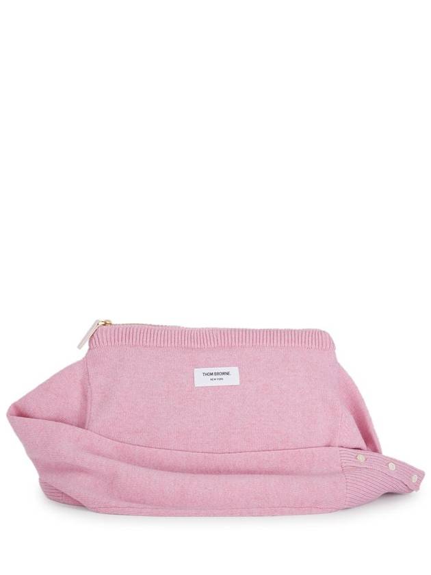 Jersey Stitched Merino Crew Neck Sweater Shell Tote Bag Pink - THOM BROWNE - BALAAN 4