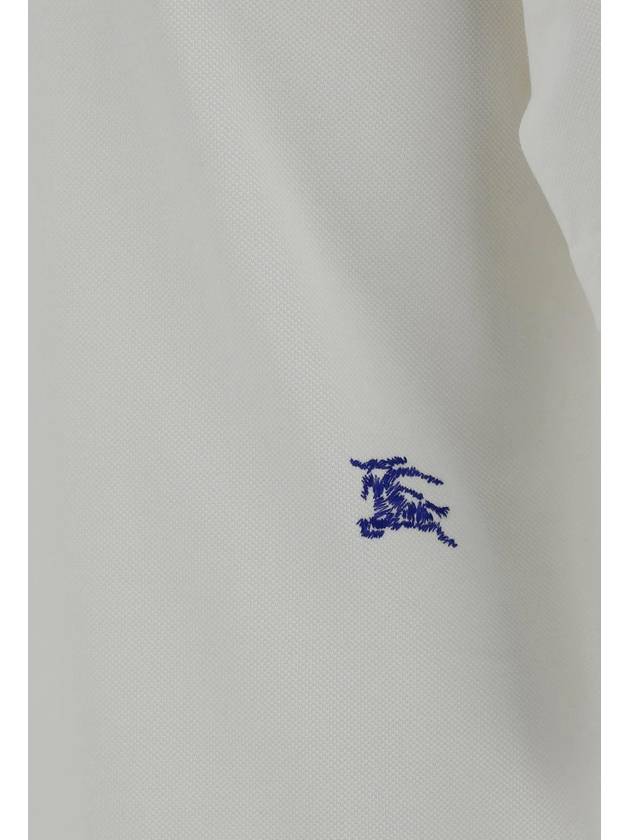 EKD Embroidery Regular Fit Polo Shirt White - BURBERRY - BALAAN 4