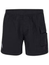 Flat Nylon Logo Patch Utility Swim Shorts Black - CP COMPANY - BALAAN 2