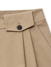 Heavy Chino Wide Bermuda Shorts Beige - NOIRER FOR WOMEN - BALAAN 6