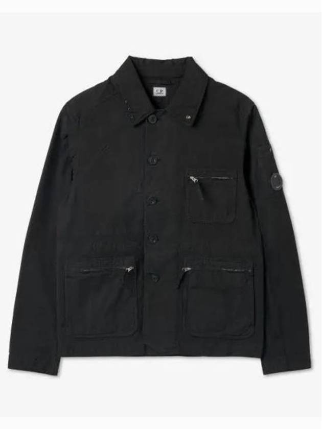 My's B Chore Jacket Black - CP COMPANY - BALAAN 2