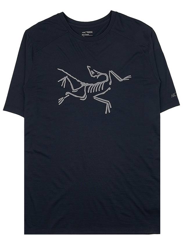 Men's Ionic Merino Wool Logo Short Sleeve T-Shirt Black - ARC'TERYX - BALAAN 11