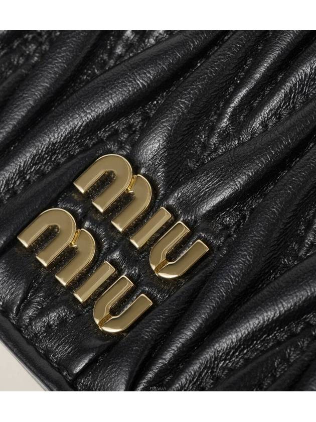 Matelasse Leather Half Wallet Black - MIU MIU - BALAAN 5