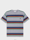 Rouge Triomphe T Shirt Striped Cotton Jersey Gray Multicolor - CELINE - BALAAN 1