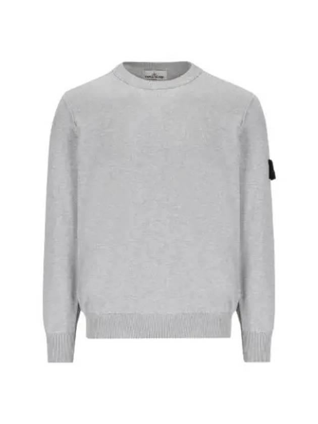 Crewneck Soft Cotton Knit Top Charcoal - STONE ISLAND - BALAAN 2