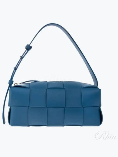 Brick Cassette Intrecciato Small Shoulder Bag Blue - BOTTEGA VENETA - BALAAN 2