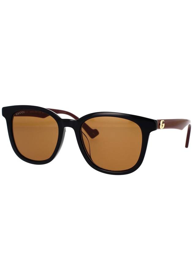 Eyewear Square Horn-Rim Sunglasses Brown - GUCCI - BALAAN 3