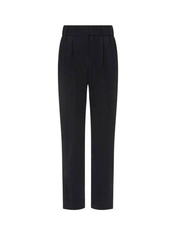 Women s Silk Blend Banding Pants Black 270385 - BRUNELLO CUCINELLI - BALAAN 1