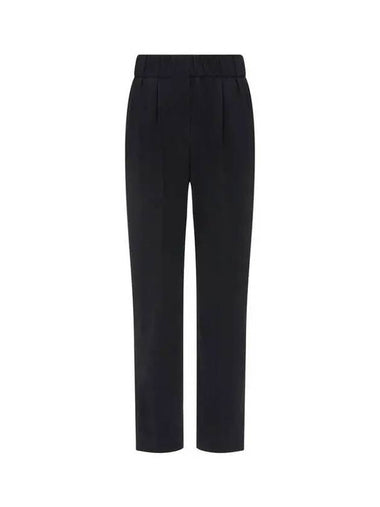 Sseudday 10 epoint women s silk blend banding pants black 270385 - BRUNELLO CUCINELLI - BALAAN 1