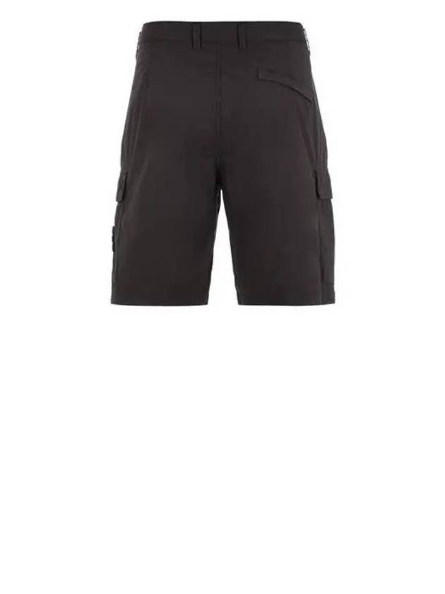 Light Stretch Cotton Bermuda Shorts Black - STONE ISLAND - BALAAN 3