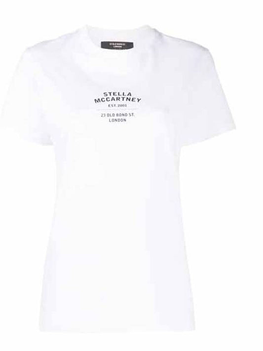 Mini Logo Crew Neck Cotton Short Sleeve T-Shirt White - STELLA MCCARTNEY - BALAAN 1