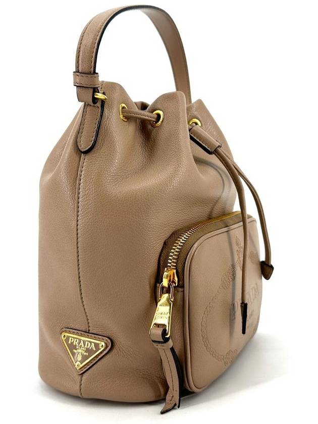 Soft calfskin leather bucket bag cross 1BH038 - PRADA - BALAAN 3