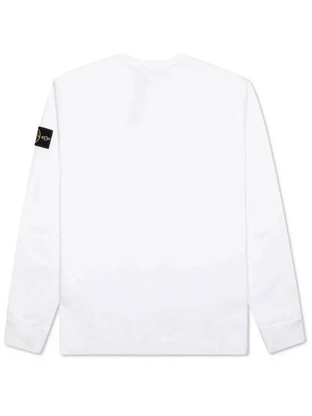 Logo Wappen Patch Crew Neck Long Sleeve T Shirt White - STONE ISLAND - BALAAN 4