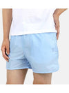 Men's Small Logo Nylon Swim Shorts Light Blue - AMI - BALAAN.