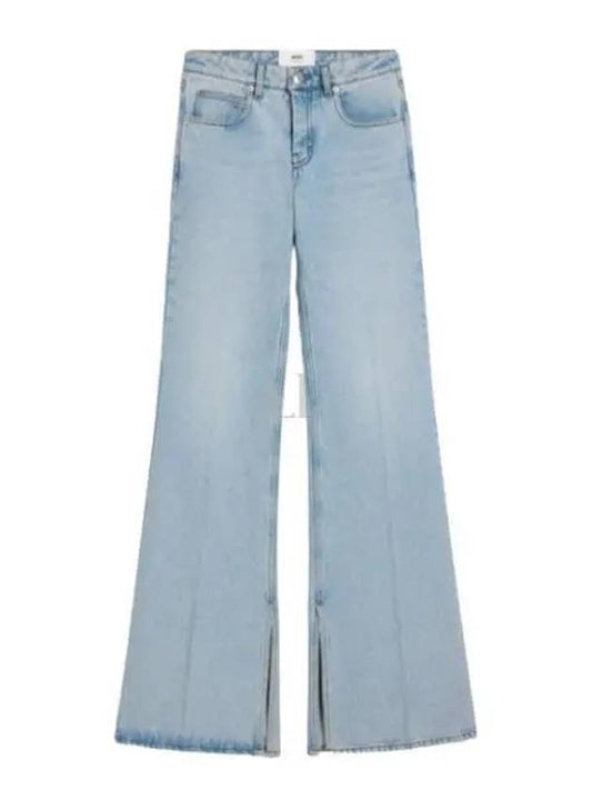 Flare Fit Denim Wide Jeans Blue - AMI - BALAAN 2