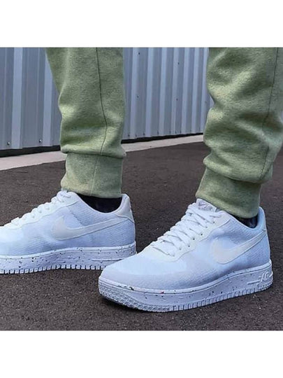 Air Force 1 Low Crater Flyknit Low Top Sneakers White - NIKE - BALAAN 2