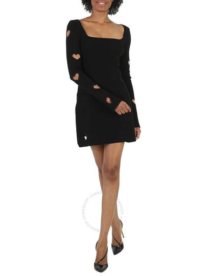 Mach & Mach Ladies Black Gaia Heart Cut Out Mini Dress, Size X-Small - MACH & MACH - BALAAN 2