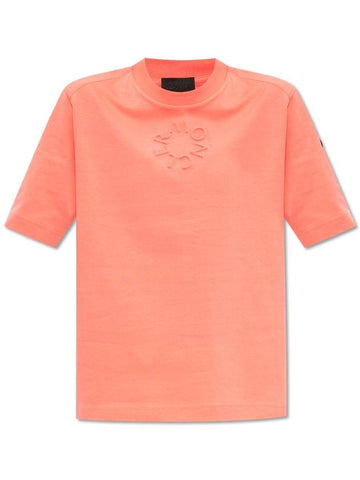 Moncler Cotton T-shirt, Women's, Pink - MONCLER - BALAAN 1