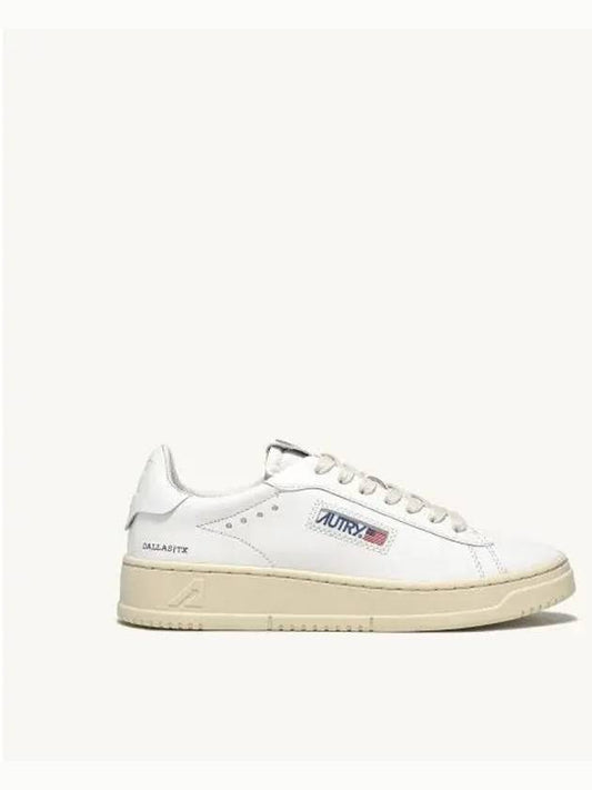 Dallas White Tab Leather Low Top Sneakers White - AUTRY - BALAAN 2