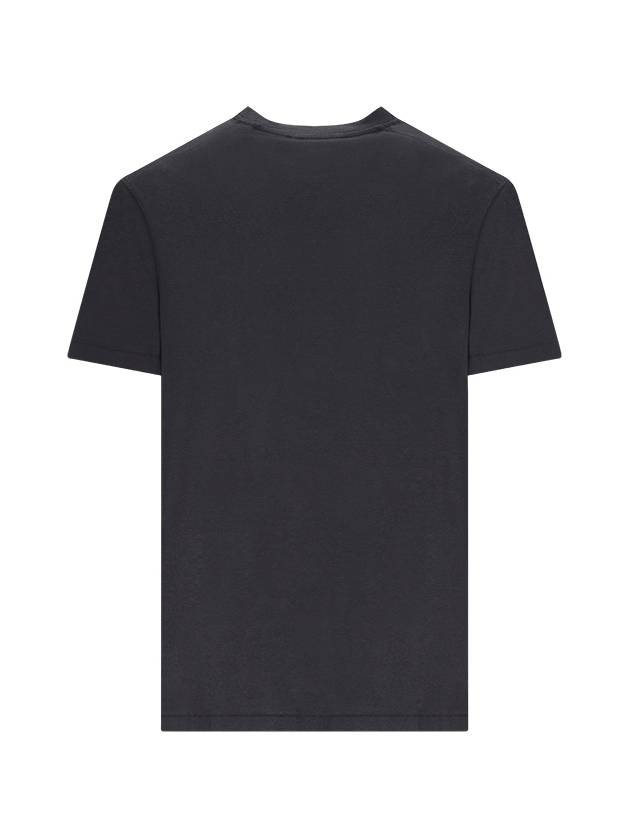 Men's Lyocell Round Neck Cotton Short Sleeve T-Shirt Black - TOM FORD - BALAAN 3